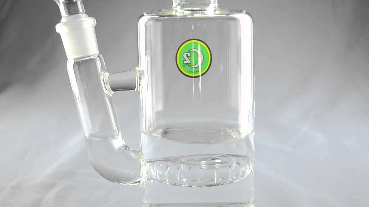 C2 Custom Creations Glass - 82mm Bent Neck Single Chamber Circ - TheDabLab.com
