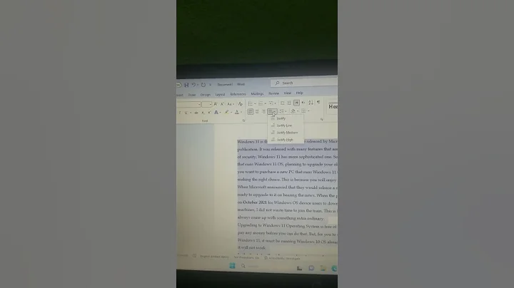 How to Justify Text in Microsoft Word