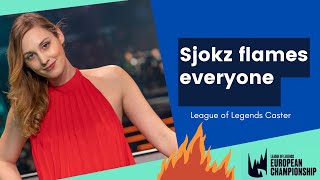 Sjokz flaming LEC players for 2:56 minutes straight