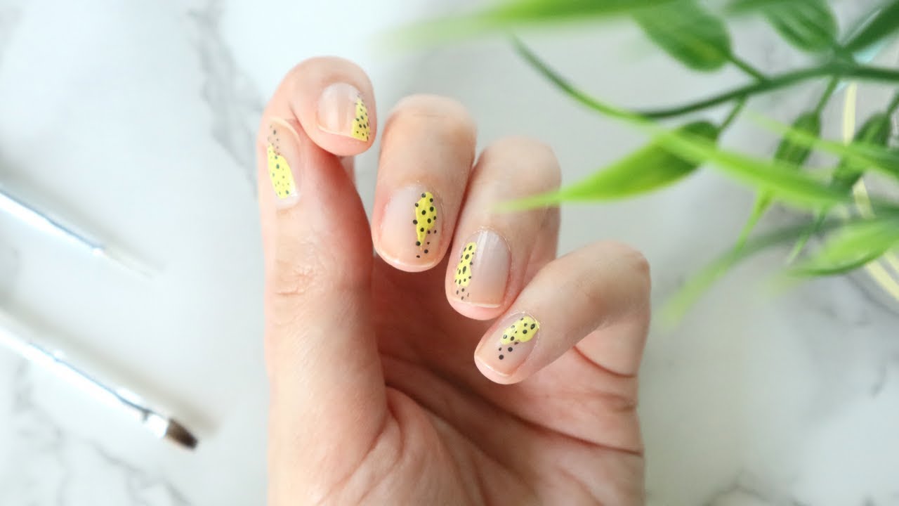 Minimal Abstract Nail Art - YouTube