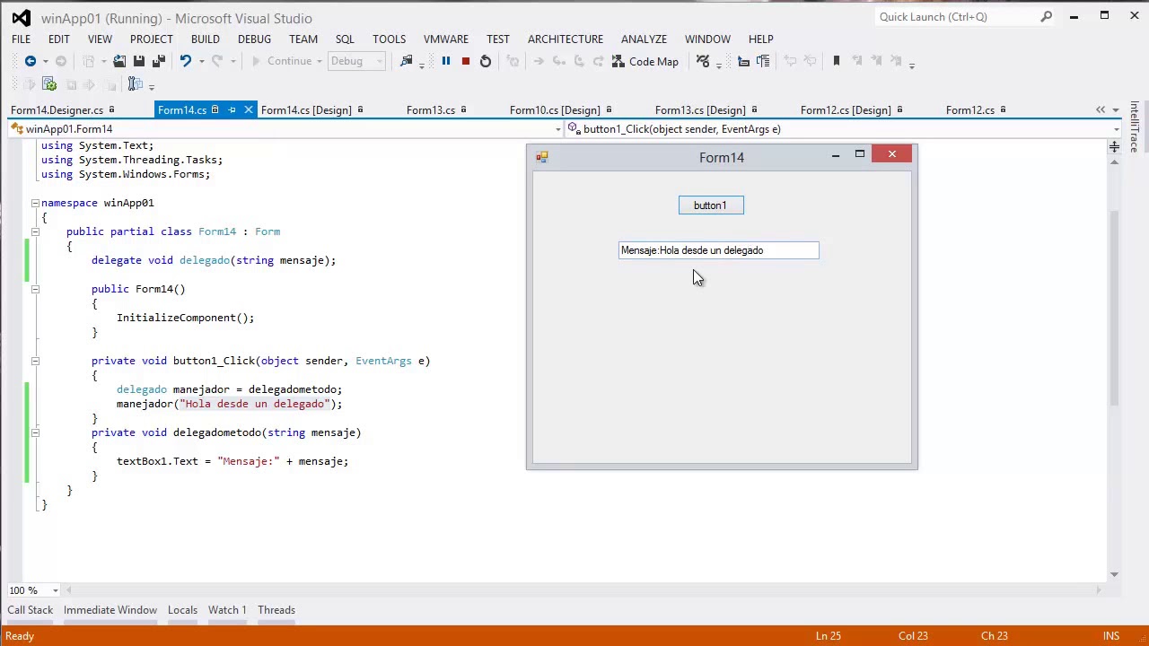 Delegates Tutorial .NET Framework C# Capitulo 6.14 - YouTube