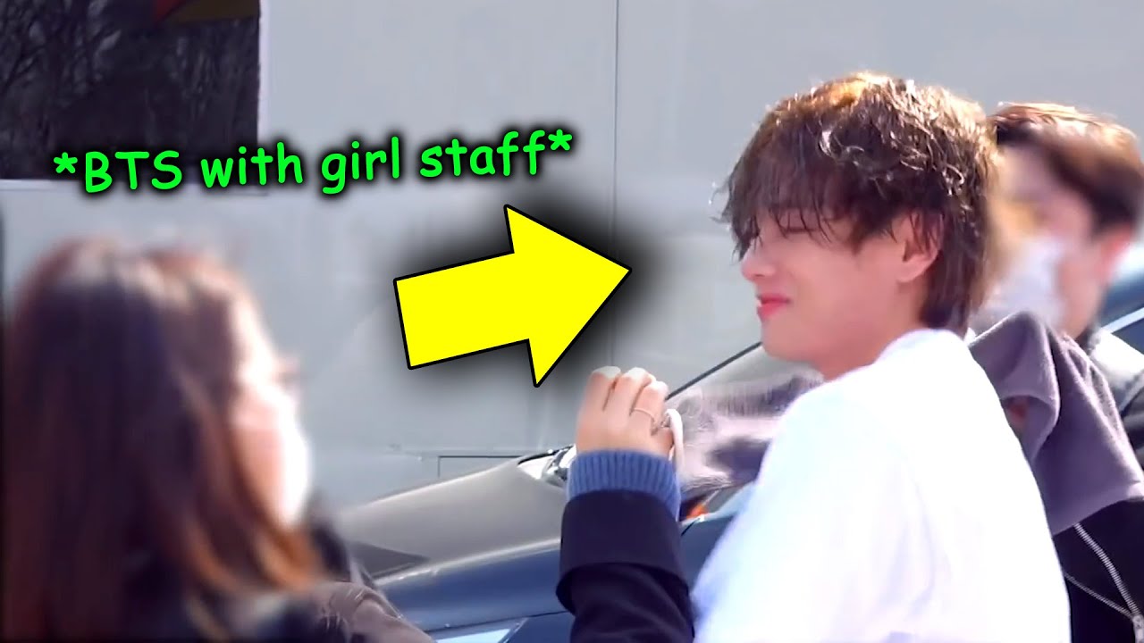 BTS with Staff Girl ❤️💜 Cute Moments