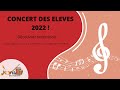 Concert des élèves 2022