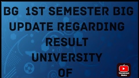 BG 1st semester result batch 2022 Kashmir University