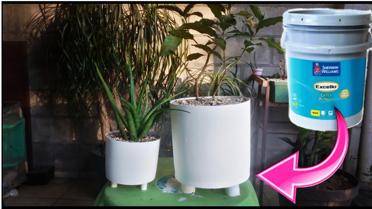 convirtiendo cubetas en hermosas macetas