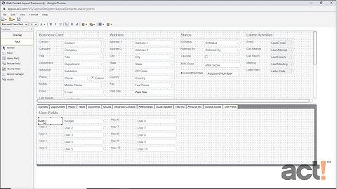 Act! CRM Classic Training Video: Modifying Current Fields