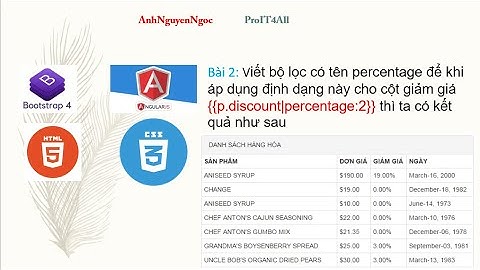 Lab 7.B2: Tạo filter (bộ lọc) định dạng phần trăm % cho giảm giá của sản phẩm trong AngularJS