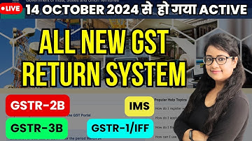 All New GST Return System is active now on GST Portal, New changes in GSTR-3B, GSTR-2B, GSTR-1, IFF