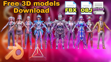 Characters 3d model pack pubg mobile prisma3d Blender fbx obj prisma free download
