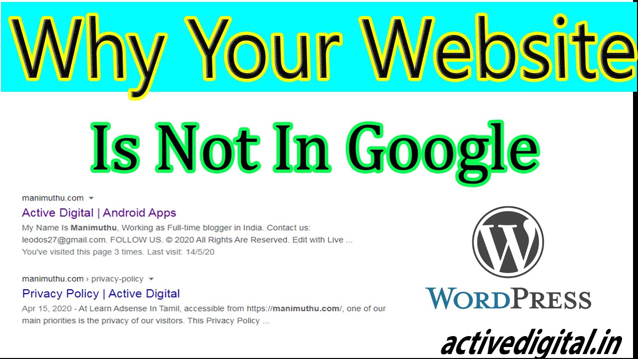 How to Index Your Wordpress website in Google in tamil