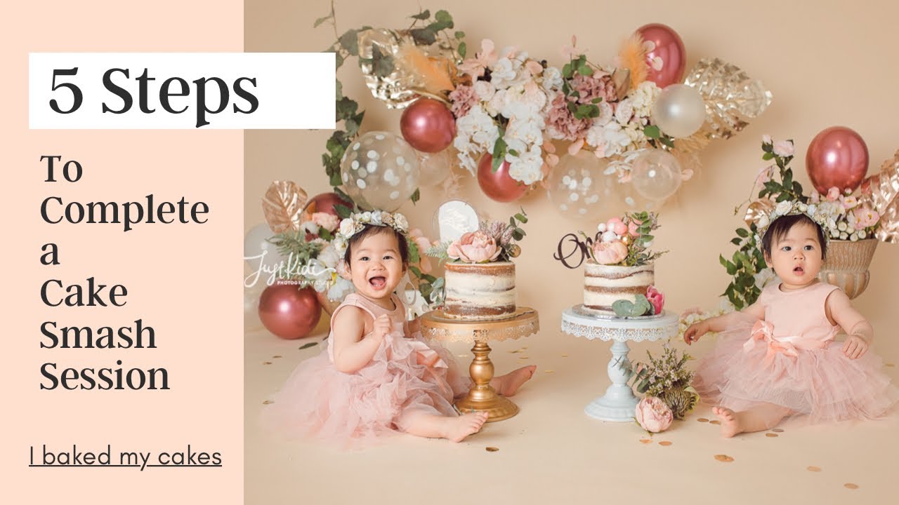 5 Steps to Complete a Twins Cake Smash Photo Shoot Session |Baby Photography Vlog|