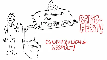 Warum verstopfen Feuchttücher die Toilette?