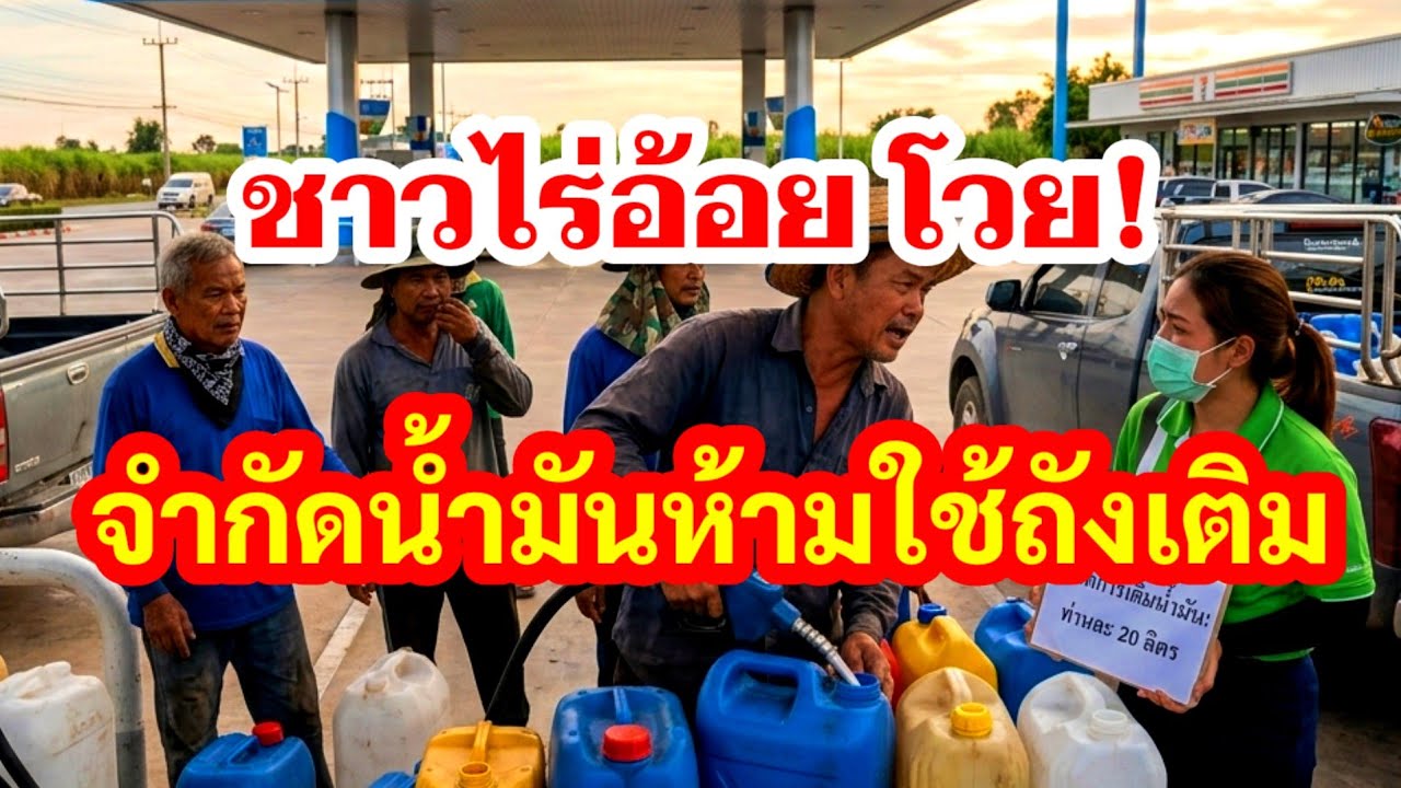 ชาวไร่อ้อยโวย! จำกัดน้ำมันห้ามใช้ถังเติม เกษตรกรได้รับผลกระทบหนัก วอนรักเร่งแก้ด่วน!