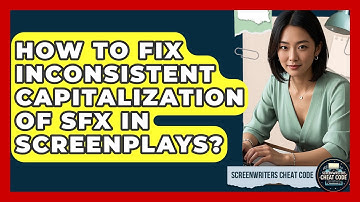 How To Fix Inconsistent Capitalization Of SFX In Screenplays? - Screenwriter