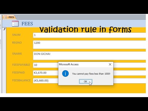 Validation rule in FORMS Microsoft Access Change lowercase to Uppercase using Validation on Forms