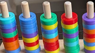 Oddly satisfying wood Bead Sorting 🎯 #ASMR