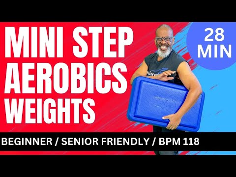 Basic Mini Step Aerobics with Weights | Toning & Cardio Combo 💪