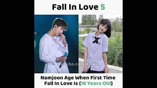 Bts Members Age First Time Fall In Love With Girls 