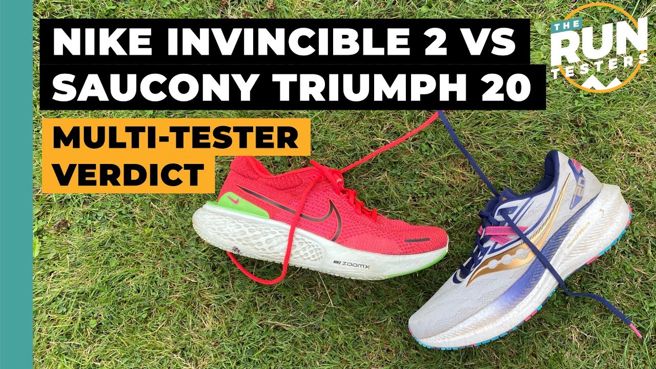 Kabelbaan Kostuum Mart Nike Invincible 2 vs Saucony Triumph 20: Two of the best cushioned shoes go  head-to-head - YouTube