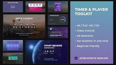 Timer & Player Toolkit After Effects Template Videohive 29348295