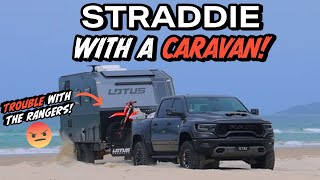 HOW TO DO STRADBROKE ISLAND WITH AN OFF ROAD CARAVAN! RAM TRX TOWING | TROUBLE WITH THE RANGERS
