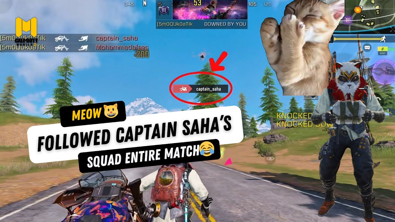 MEOW FOLLOWED CAPTAIN SAHA’S SQUAD THE ENTIRE MATCH | CODMOBILE ...