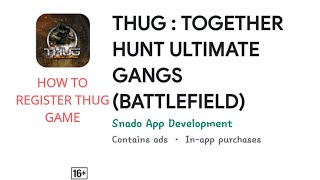 HOW TO REGISTER THUG GAME IN PLAYSTORE screenshot 5