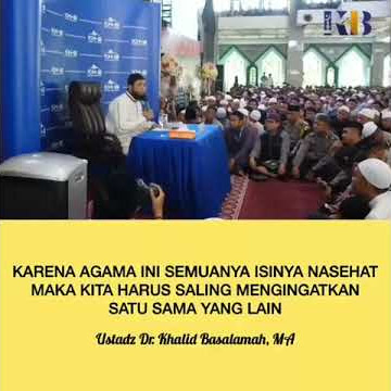 Ustadz Khalid KARENA AGAM INI ADALAH NASIHAT