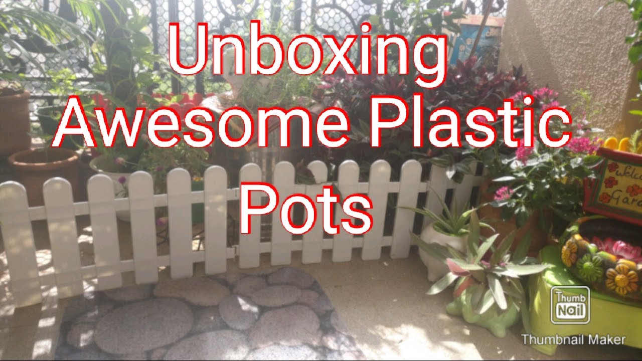 Plastic pots Amazon Unboxing ll Plastic garden pots in latest design