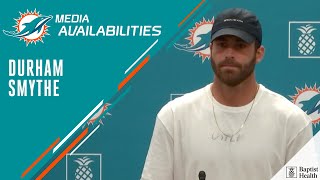 Durham Smythe meets with the media | Miami Dolphins