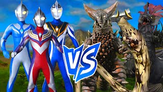 ULTRAMAN TIGA VS EX ELEKING, ウルトラマン AGUL VS EX GOMORA, ULTRAMAN COSMOS VS EX TYRANT #ウルトラマン #怪獣
