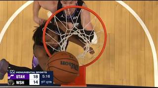 Isaiah Collier's layup attempt spins around the rim for quite some time