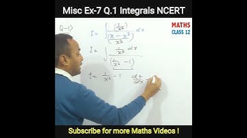 Misc Ex 7 Q1 Integrals Class 12 Maths NCERT Chapter 7 | #shorts