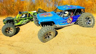 RC Cars Sand Storm Tires Test — Pit Bull Rock Beast VS DuraTrax Deep Woods On The WlToys 10428