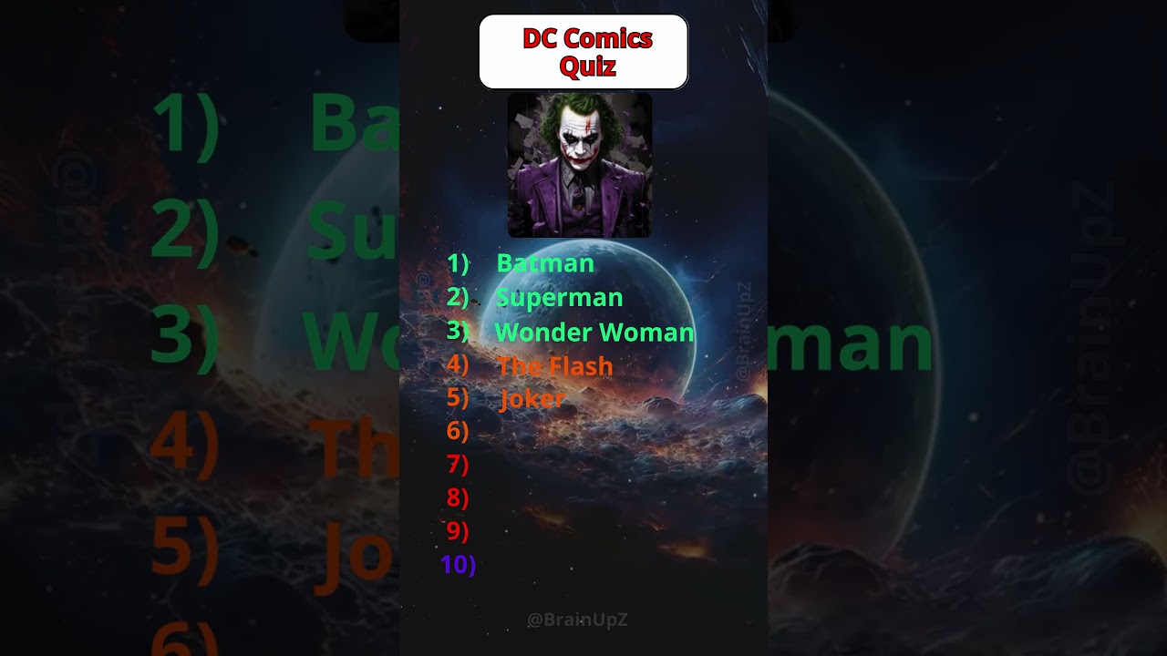 Can you guess character of DC Comics ? 