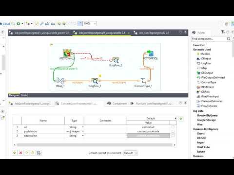 Talend --- parent and child jobs with JSON or API Using Talend and pass the variables