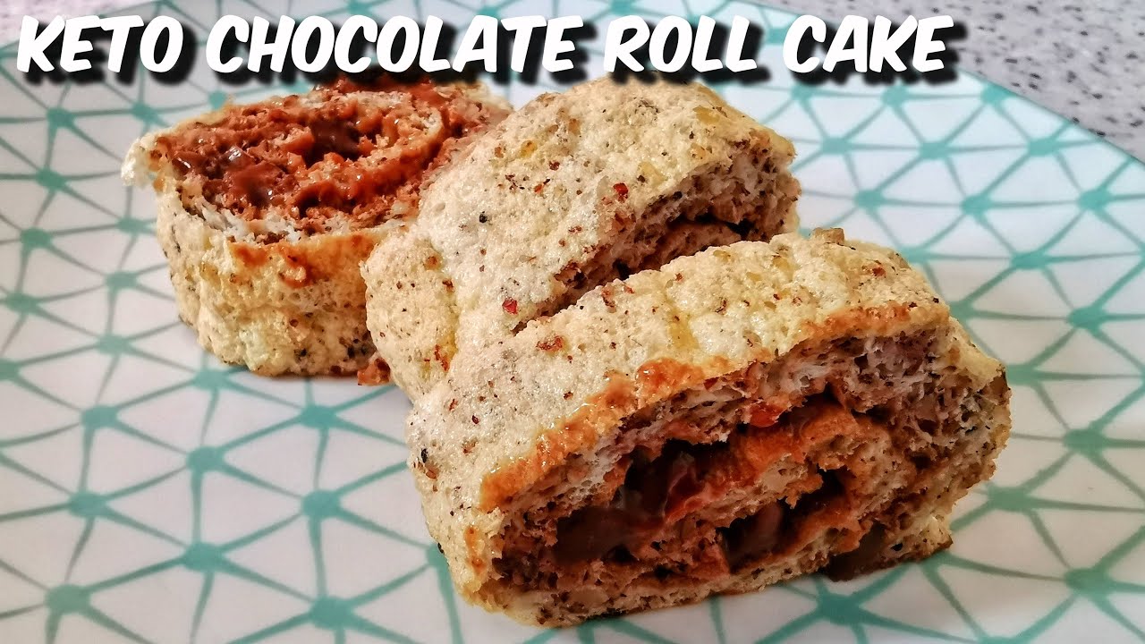 How to make keto chocolate roll cake Keto čokoladni rolat YouTube