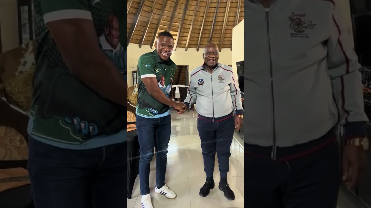 MK Party President Jacob Zuma with the MK Youth League President