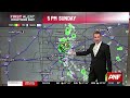 First Alert Forecast: Scattered storms return Sunday afternoon