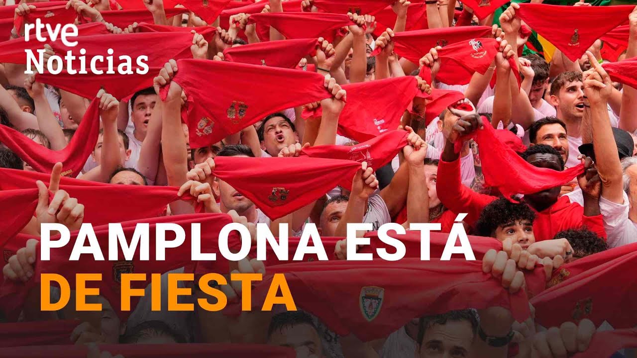 SAN FERMÍN 2023: MILES de PERSONAS CELEBRAN en PAMPLONA con un llamamiento a la CONVIVENCIA| RTVE