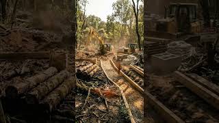 Forest Ruins: From Decay to Modern Night – Cinematic Timelapse#ForestRuins #tranding