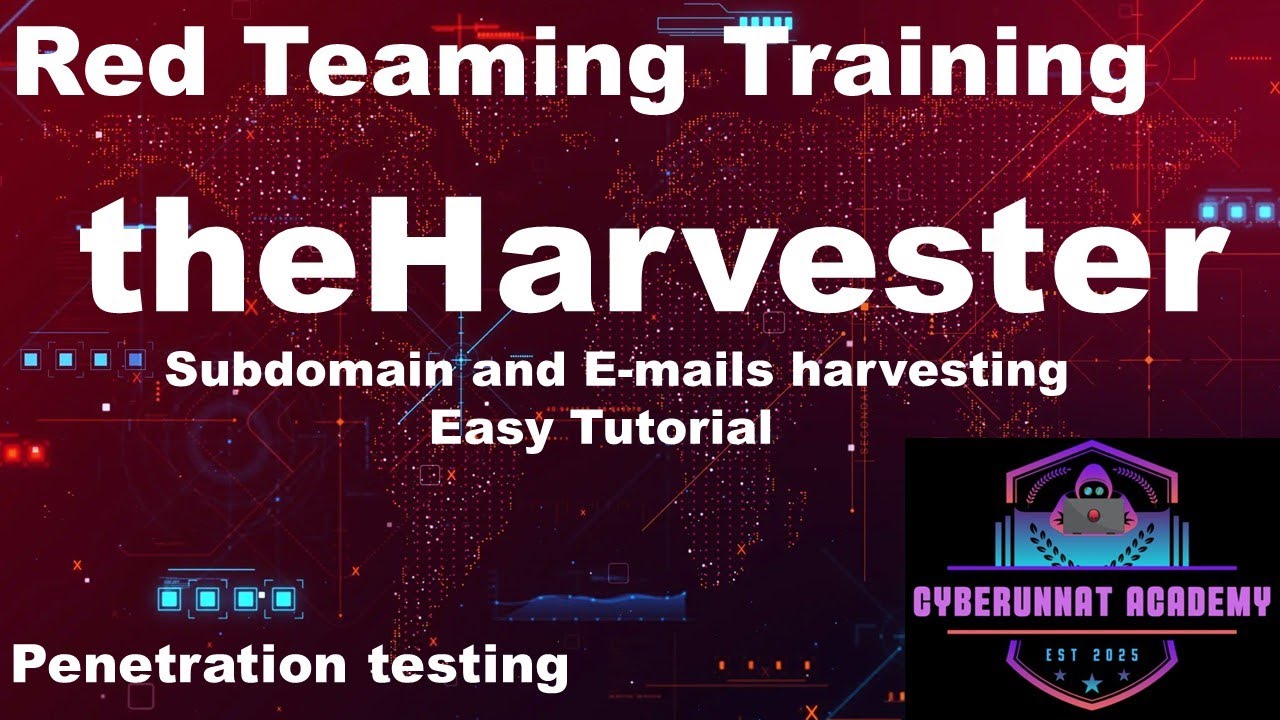 #3 the Harvester tutorial  | Penetration testing tool | Passive reconnaissance | CyberUnnat Academy