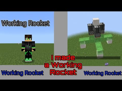 How to make a Working Rocket in Minecraft. (Java/PE) @AnamikaSinha-it2vn #minecraft