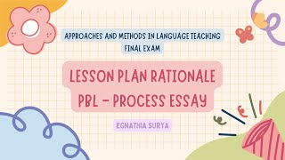 PROJECT-BASED LEARNING RATIONALE
