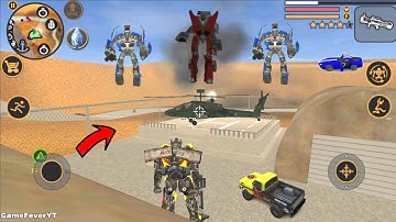 Vegas Crime Simulator (Transformer Monster Truck Fight Robots)Black Helicopter - Android Gameplay HD