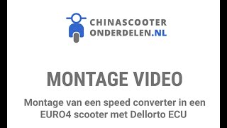 Montage speed convertor in Euro4 scooter  Dellorto ECU, AGM, BTC, GTS opvoeren met afstandsbediening