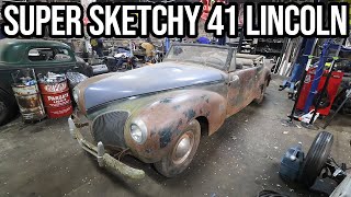 This 1941 Lincoln Continental Is A FIRE Hazard - Crazy Wiring Mess!!!