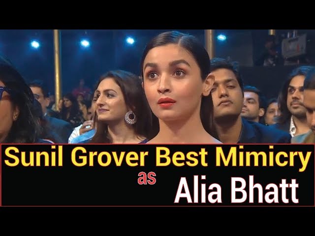 Sunil Grover As Pappu with alia bhatt and aishwarya rai funny moments in award shows class=