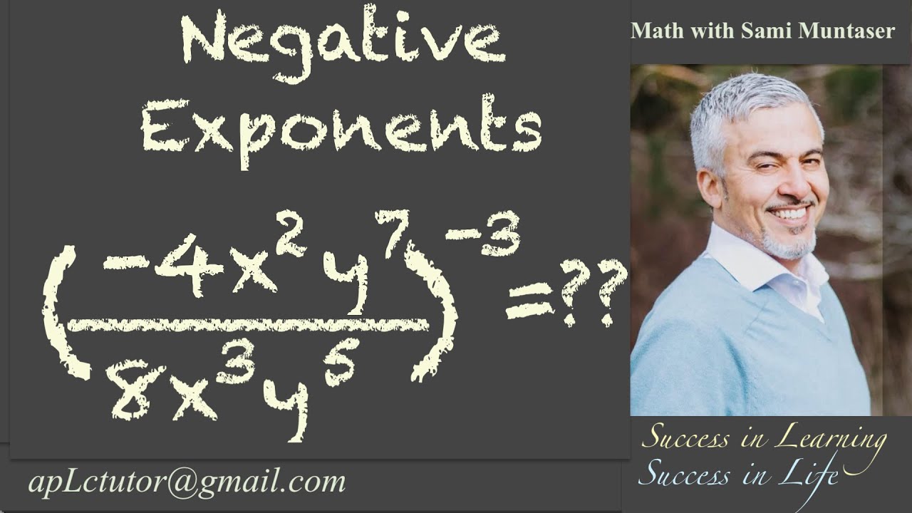 How To Simplify Negative Exponents With Fractions And Variables YouTube How To Simplify Negative Exponents With Fractions And Variables YouTube