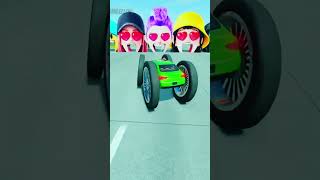 Cars of Different Sizes vs Rumi, Zoe & Mira 🚗💥 | Extreme Crash Simulator